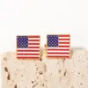 Wholesale American Flag Men's Zinc Alloy Cufflinks In French Style With Stamping Craft