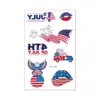 Wholesale New Aluminum Foil Tattoo Stickers Waterproof Sweatproof Independence Day Patriotic Party Face Stickers Easy To Apply And Remove