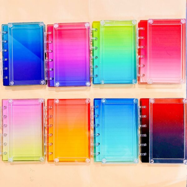 Wholesale Color gradient shake acrylic notebook TK explosions exquisite loose-leaf diy shake A7A5