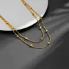 Wholesale 304 Stainless Steel Flower PVD Coated 18K Real Gold Plated Vintage Style Waterproof Non Tarnish Plating Inlay Box Chain Lobster Trigger Clasp Closure Gold Necklace