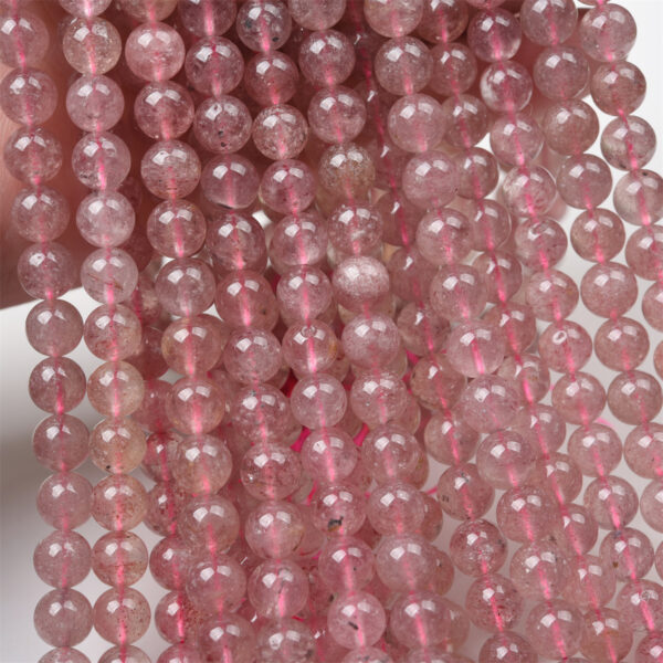 oly-4750acd2244027c74d15855a881b86a1 Wholesale jewelry natural strawberry Crystal round beads loose beads diy bracelet jewelry accessories beaded semi-finished products