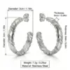 Wholesale Round Hypoallergenic Earrings For Women In 18K Real Gold Plated 304 Stainless Steel With 0.05µm-0.08µm Electroplated Coating