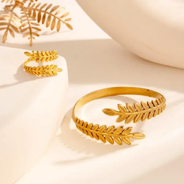 Wholesale Jewelry IG Style Vintage Style French Style Grain 304 Stainless Steel Jewelry Set