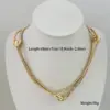 Wholesale U Shape Necklace For Unisex, Waterproof Non Tarnish Brass With 18K Gold Plated PVD Coated Finish And Twisted Rope Chain