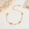 Wholesale Gold Plated Stainless Steel 18K Embedded Zircon Pig Nose Bracelet Fashionable Elegant Casual Women's Style All Season Use
