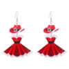 oly-47a23f271f7fa37b24d9f801b7629d6e Wholesale Christmas Carnival Party Acrylic Earrings Fashion Red Dress Hat Niche Earrings Christmas Earrings Women