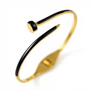 Epoxy nail bracelet / Vacuum real gold electroplating in full-body stainless steel furnace