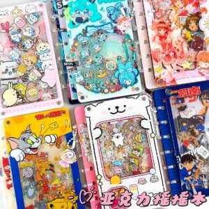 oly-47ac237437fc3ec0bbca63ebca2a590c Wholesale DIY hand ledger creative film a7 rocking notebook cartoon lines puppy animation acrylic loose-leaf book