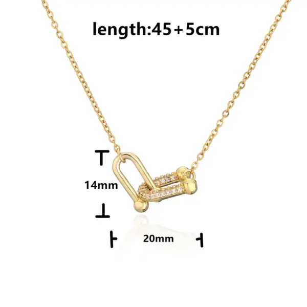 Wholesale Fashion U Shape Copper Zircon Bracelets Earrings Necklace In Bulk