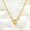 Wholesale Solid Color Pendant Necklace For Women In Copper With 18K Real Gold Plated Finish Featuring Cuban Link Chain Curb Chain In IG Style