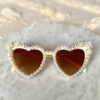 Wholesale BRIDE bride Pearl Rose BRIDE Letter Women's Single Party Love Tea Handmade Sunglasses