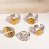 Wholesale Stainless Steel Adjustable Rings Unisex Open Leaf Ring Rustproof Vintage Finger Ring Men Women Suitable For All Seasons