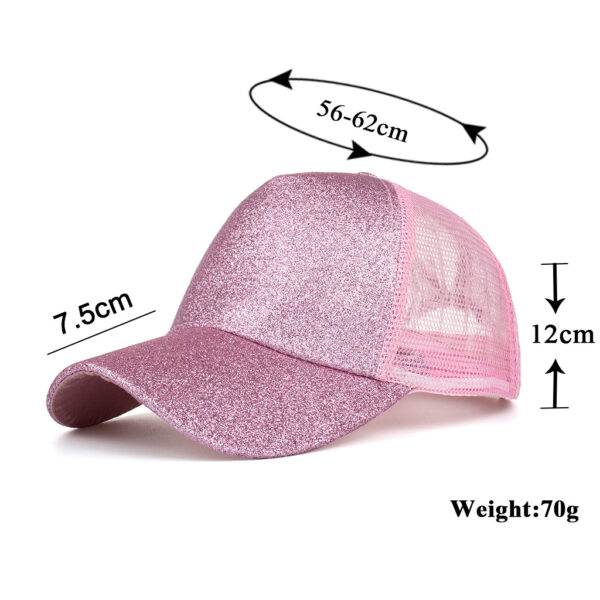 oly-47dd36291ffafba680af0bcefd8af8a6 Wholesale Spring and summer multi-color bright pink ponytail baseball cap ponytail net cap B723