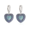 Wholesale Heart Shape Jewelry Set For Women With Zircon Inlay, 18K Real Gold Plated Copper, Water Plating And Twisted Rope Chain