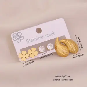 Gold / Average Size / 6# Water Drop