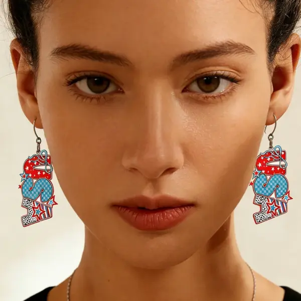 oly-47ff4310cfecd619de3d4a340d6c093c Wholesale Retro Multicolor Acrylic Drop Earrings For Women With 304 Stainless Steel Ear Pins