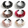oly-4818e7414f6cf2271809dbe18c8d7a09 Wholesale Fashion Gold Velvet Fabric Beaded Knot Headband Headband Trend All-match Headwear Hair Accessories