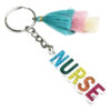 Wholesale Doctor Nurse Element Keychain Multicolor Tassel Key Ring Shiny Acrylic Bag Pendant