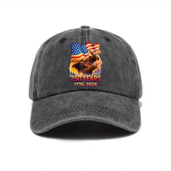 Wholesale Unisex Breathable Baseball Cap With Curved Brim Featuring Printing For America's 250th Anniversary