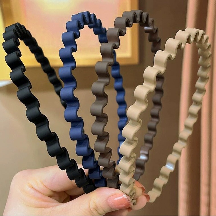 Wholesale Headband 2024 New Korean Headband Hair Bundle Broken Hair Hairpin Non-Slip Face Wash Hair Press Black Fine Wave Hair