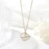 Wholesale Asymmetrical Shell Necklace For Women Featuring Copper Pendant With Electroplated Gold Plating