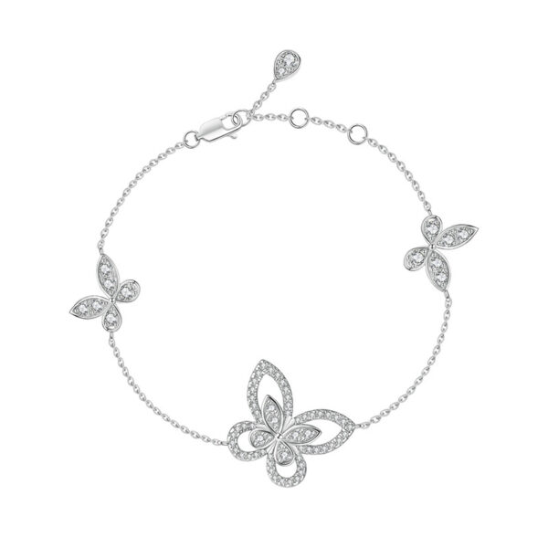 Wholesale Copper butterfly necklace, full diamond butterfly earrings, bracelet, ring