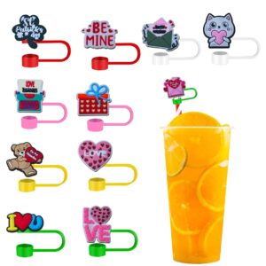 oly-486a3240e378e6cb9fe5c3358633d426 Wholesale Valentine's Day Three Creative Cartoon Straw Cap Xiyin Plastic Straw Plug Plastic Straw Cover Cartoon Milk Tea Beverage Suction