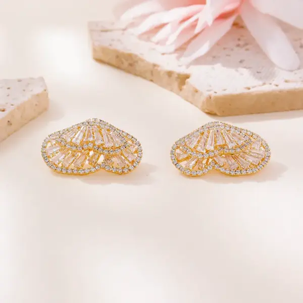 Wholesale Exquisite Full Diamond Multi-Wear Butterfly Earrings S925 Silver Needle Elegant Light Luxury High-End Fashion Versatile Women's Earrings