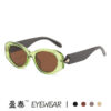 Wholesale Oval Sunglasses Personalized Metal Snake Head Fashion Versatile Sunglasses for Women with High-End Feel