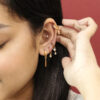 Wholesale Silver natural pearl earrings, freshwater pearl earrings, pendant
