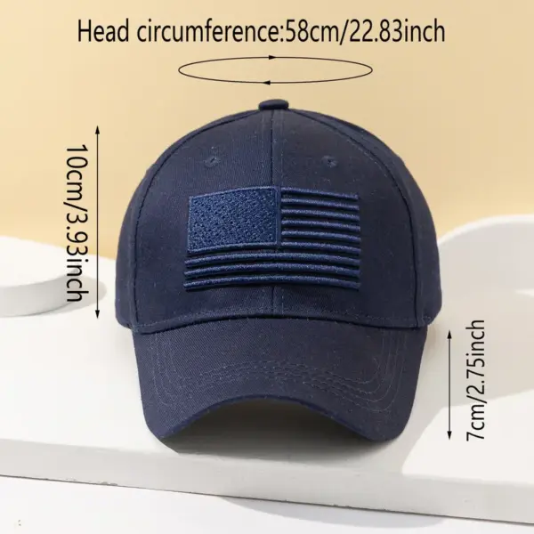 Wholesale Unisex Embroidery Simple Style Classic Style American Flag Embroidery Curved Eaves Baseball Cap