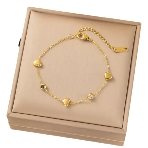 Wholesale PVD Coated Real Gold Plated Solid Color Titanium Steel Basic Waterproof Non Tarnish Titanium Steel Bracelets