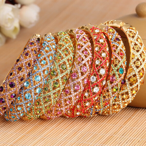 oly-48a7545a769251ff8ee4237b005d155f Wholesale Authentic cloisonne hollow bracelet Diamond retro National style high-end jewelry fashion trendy jewelry