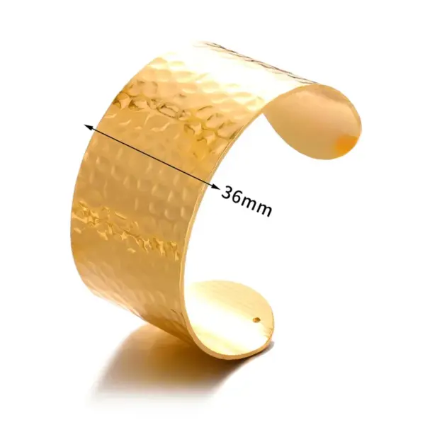 oly-48b66d16033d9817e5d4c82a87aa70a7 Wholesale 304 Stainless Steel Iron Geometric PVD Coated Real Gold Plated Retro Classic Style Waterproof Non Tarnish Plating Bangle