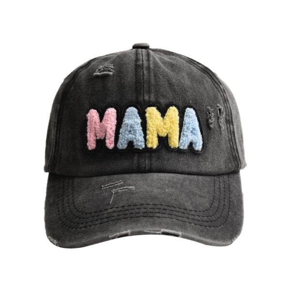 oly-48bd47889200cd24ec06dcd3c7007449 Wholesale color MAMA letter baseball cap outdoor sun protection sports cap Women