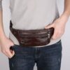oly-48df06f353a3275c721496e9b769a399 Wholesale Men's Waist Bag Genuine Leather Waist Bag Men's Multi-Functional Waterproof Waist Bag Mobile Phone Bag Business Cashier Waist Bag Wallet Coin Purse
