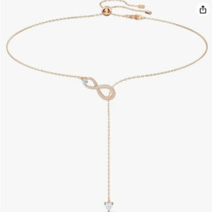 8 figure rose gold tassel necklace