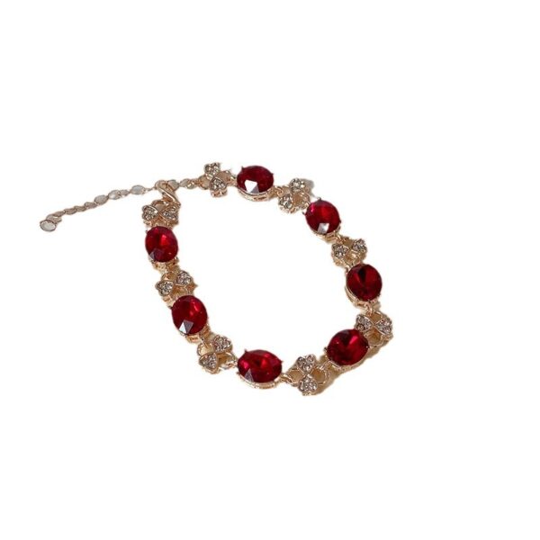 oly-48ef4d9558df4ff7732facfb0fa5b908 Wholesale Super Flash Red Zircon Bracelet Women's High-end Fashion All-match Red Spirit Snake Niche Personality Bracelet