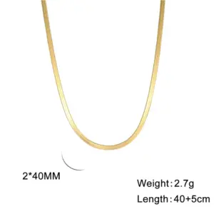 Gold / 2mm Wide / 40 5cm Long
