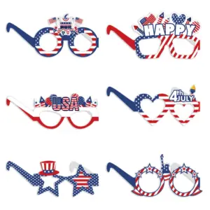 Wholesale Paper Party Glasses For Photography American National Day Decoration Customizable Holiday Party Accessories