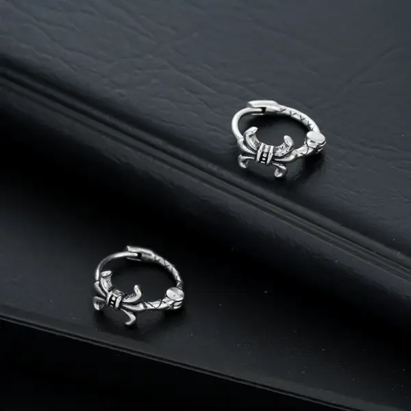 Wholesale Unisex Titanium Steel Cross Earrings Non-Fading Vintage Anchor Design Versatile Jewelry Unisex