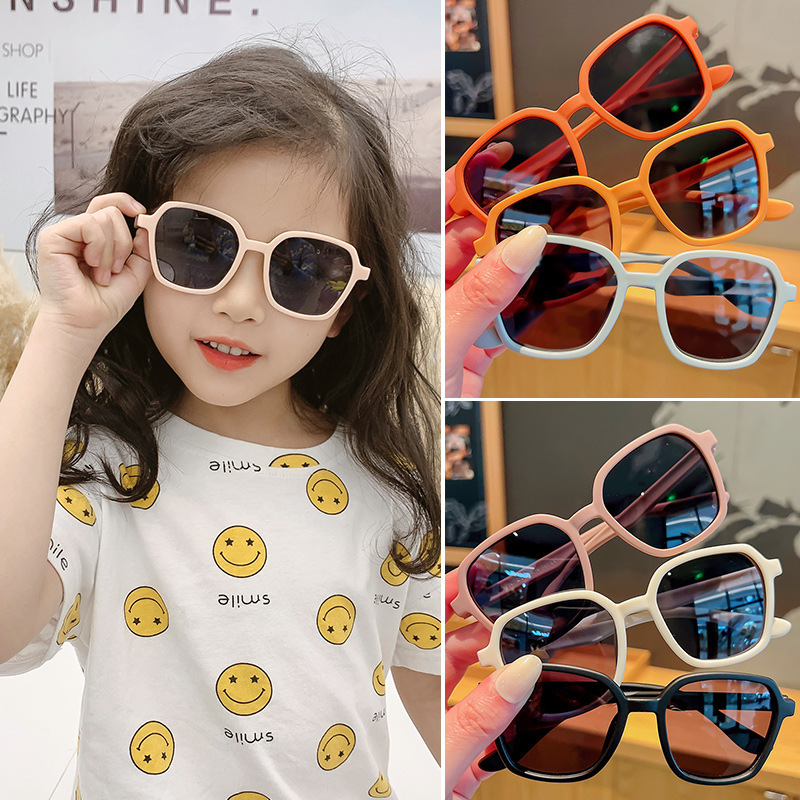 Wholesale Children's Sunglasses Girls Boys Sunglasses Trendy Cool Girls Baby Fashion Silicone Glasses Sun Protection UV Protection