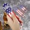 Wholesale American Flag Beer Bottle Opener All Steel Material UV Color Printing Bottle Opener Wine Bottle Opener Retro Grid