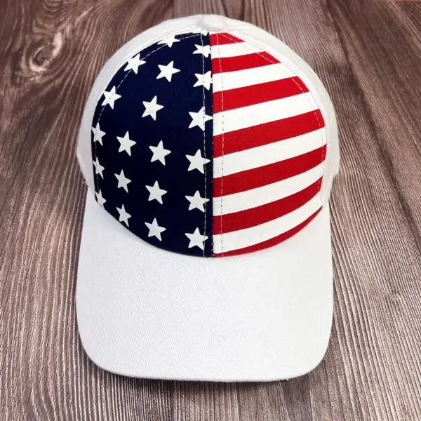 Wholesale Original Design American Flag Baseball Cap With Curved Brim, Breathable Cotton Material Featuring Printing Craft