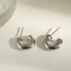 oly-492d05fa49f3e055c80f47bfa52532b2 Wholesale Three-dimensional Irregular Stud Earrings In 304 Stainless Steel With 18K Real Gold PVD Coating And 0.03µm Thickness