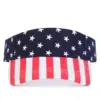 Wholesale American Flag Sport Sun Visor For Women With Curved Brim, Outdoor Use, Made Of Polyester