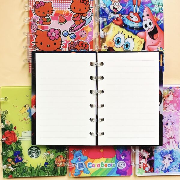 Wholesale Acrylic Notebook TK Explosions Loose-leaf A7A5 Sponge Beautiful Girl Foul Words Rainbow Bear OLY Exclusive