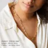 Wholesale Unisex Paper Clip Necklace With Hypoallergenic 316 Stainless Steel And 14K Real Gold PVD Coated Cuban Link Chain