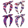 Wholesale Red Cloth Bow Tie Hair Band For Women, Perfect Hair Accessory For Independence Day