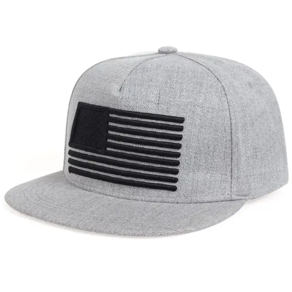 oly-4969aa887843a3b6116f8886e6128618 Wholesale American Flag Hip-Hop Hat For Women With Flat Brim, Outdoor Style Featuring Embroidery On Polyester Material